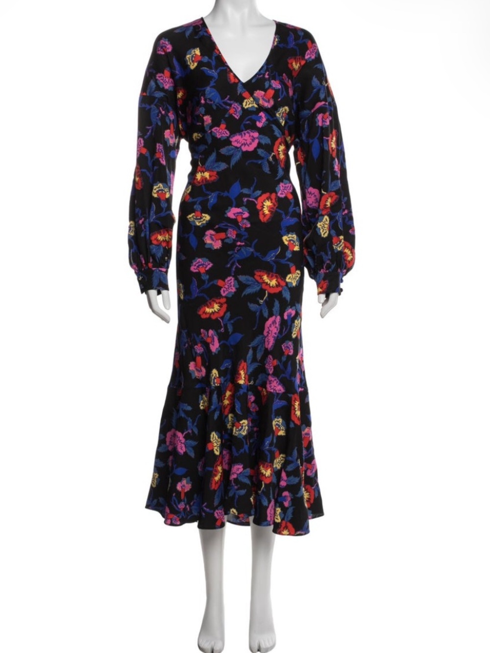DVF floral midi dress